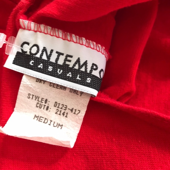 Vintage backless 80s red mini dress CONTEMPO - Picture 3 of 3